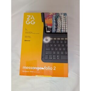 ZAGG Messenger Folio 2 Keyboard Case for iPad 10th Gen 10.9-inch Charcoal Grey